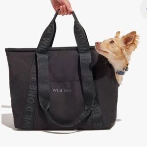 Wild One Cotton Everyday Dog Carrier, Black